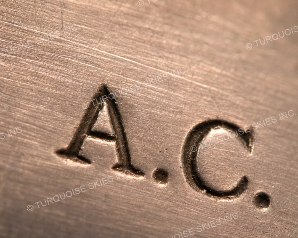 Hallmark of Alfred Chavez, reading A.C.