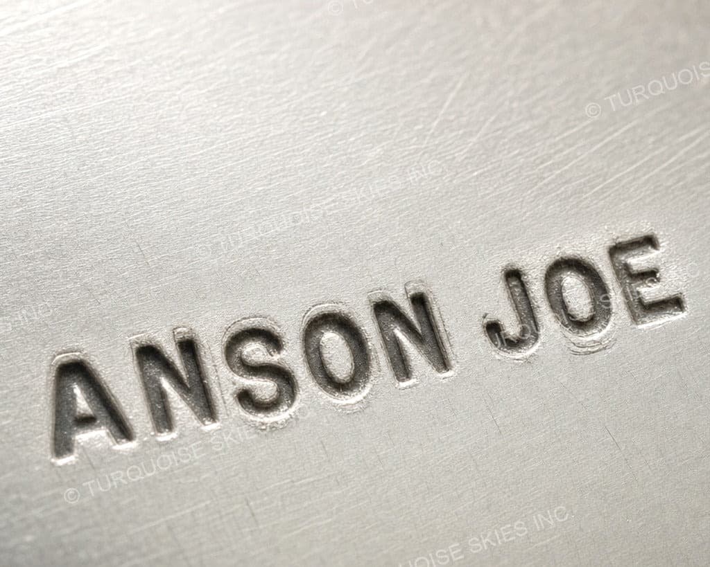 Hallmark of Anson Joe, reading ANSON JOE