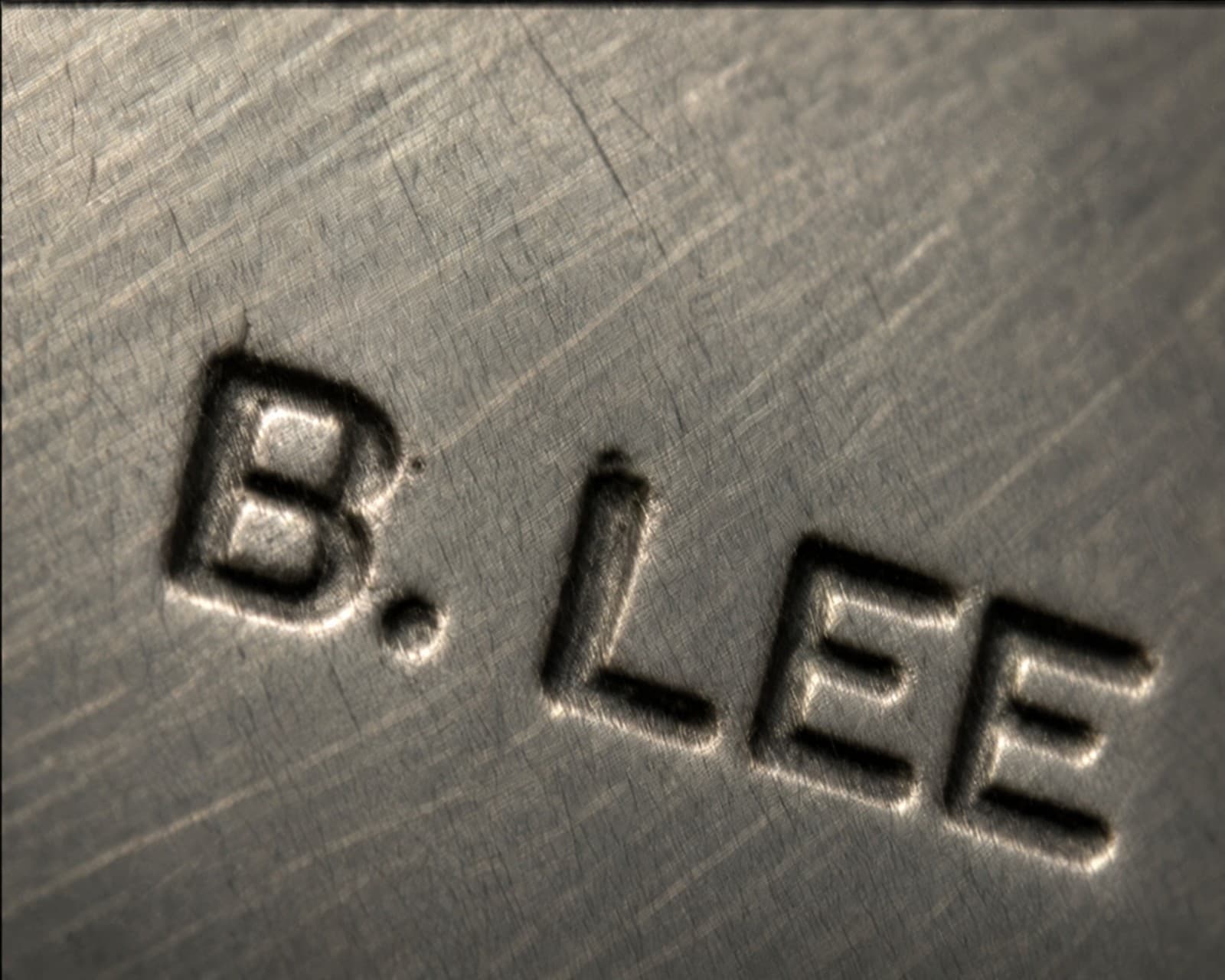 Hallmark of Betty Lee, reading B. LEE