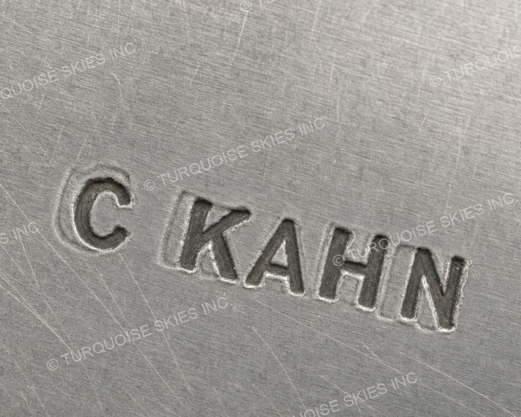 Hallmark of Chester Kahn, reading C KAHN