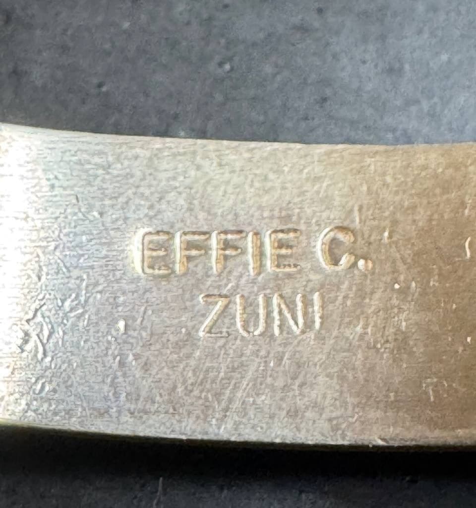 Hallmark of Effie Calavaza, reading EFFIE C.