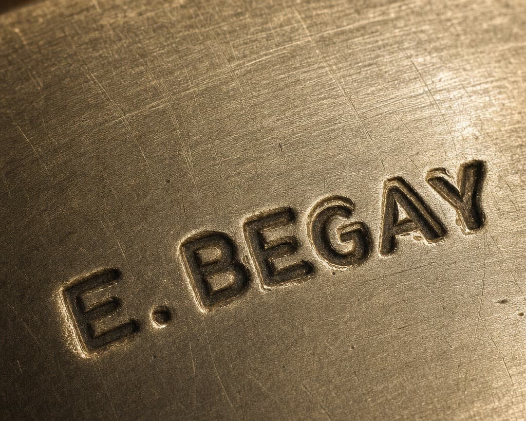 Hallmark of Elsie Begay, reading E. BEGAY