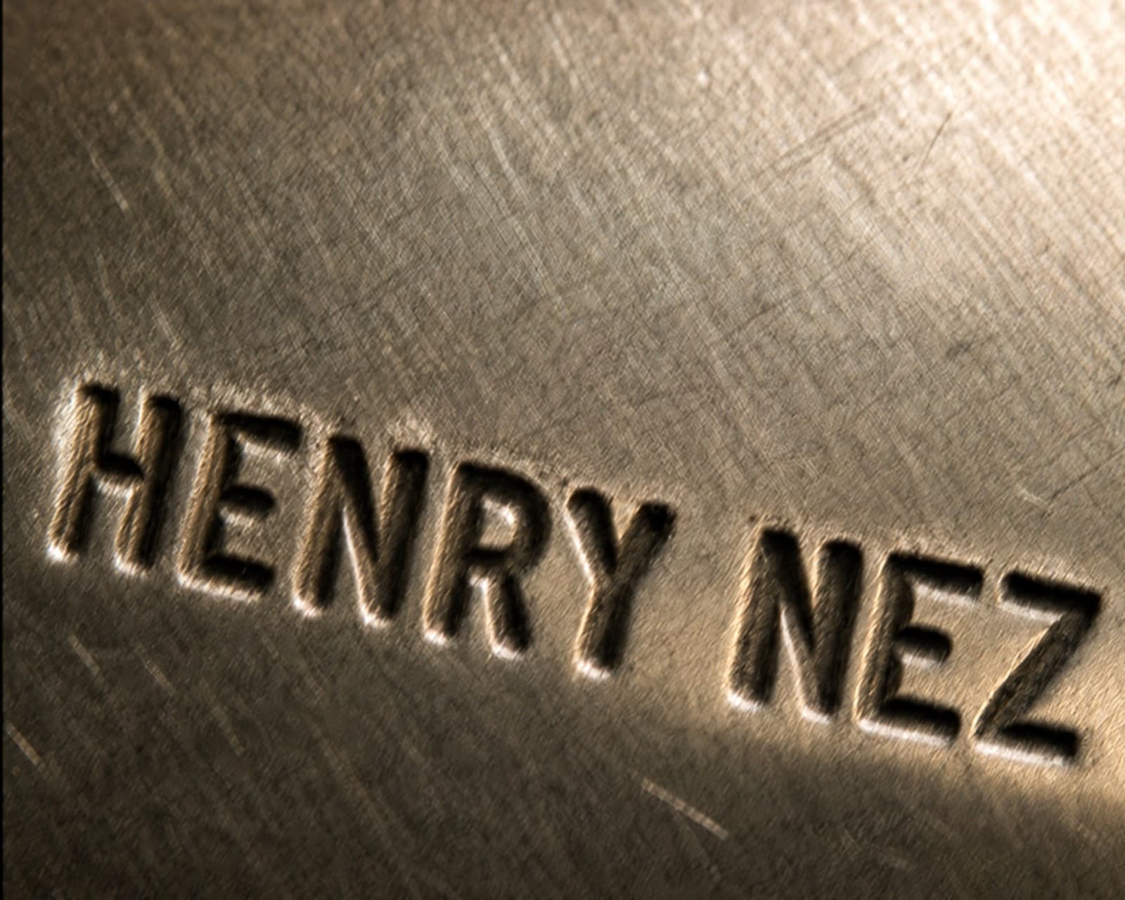 Hallmark of Henry Nez, reading HENRY NEZ