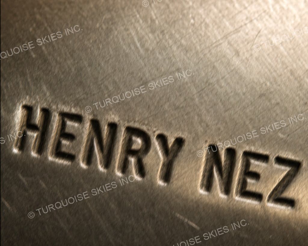Hallmark of Henry Nez, reading HENRY NEZ