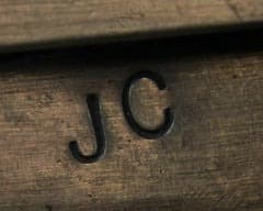 Hallmark of Jesse Claw, reading JC