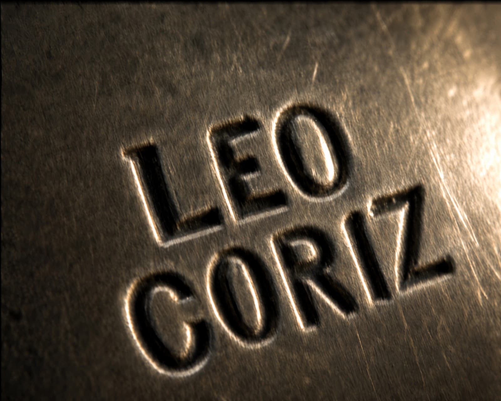 Hallmark of Leo Coriz, reading LEO CORIZ