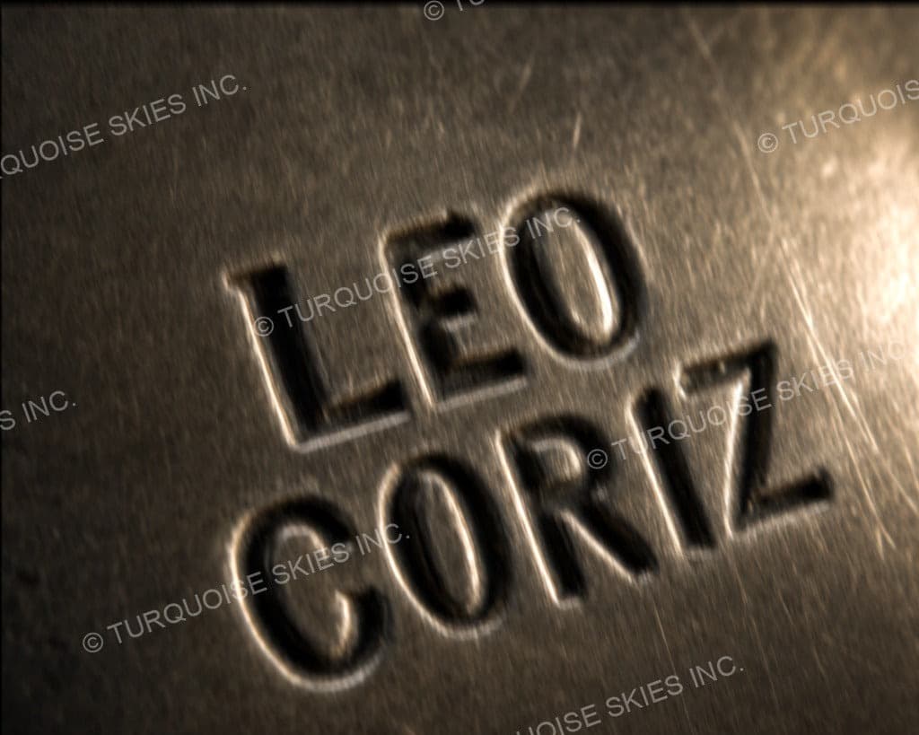 Hallmark of Leo Coriz, reading LEO CORIZ