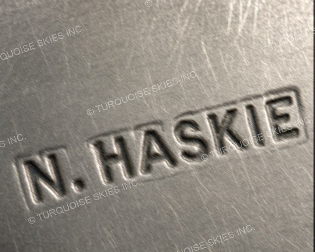 Hallmark of Norbert Haskie, reading N. HASKIE