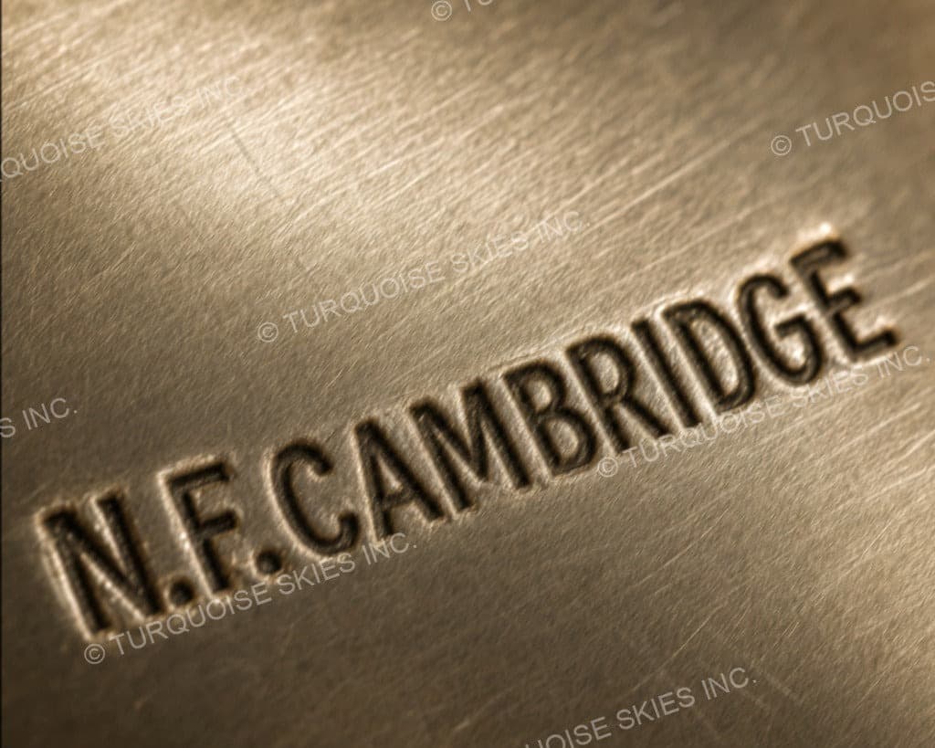 Hallmark of Norman Cambridge, reading N.F.CAMBRIDGE