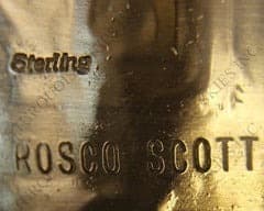 Hallmark of Roscoe Scott, reading ROSCO SCOTT