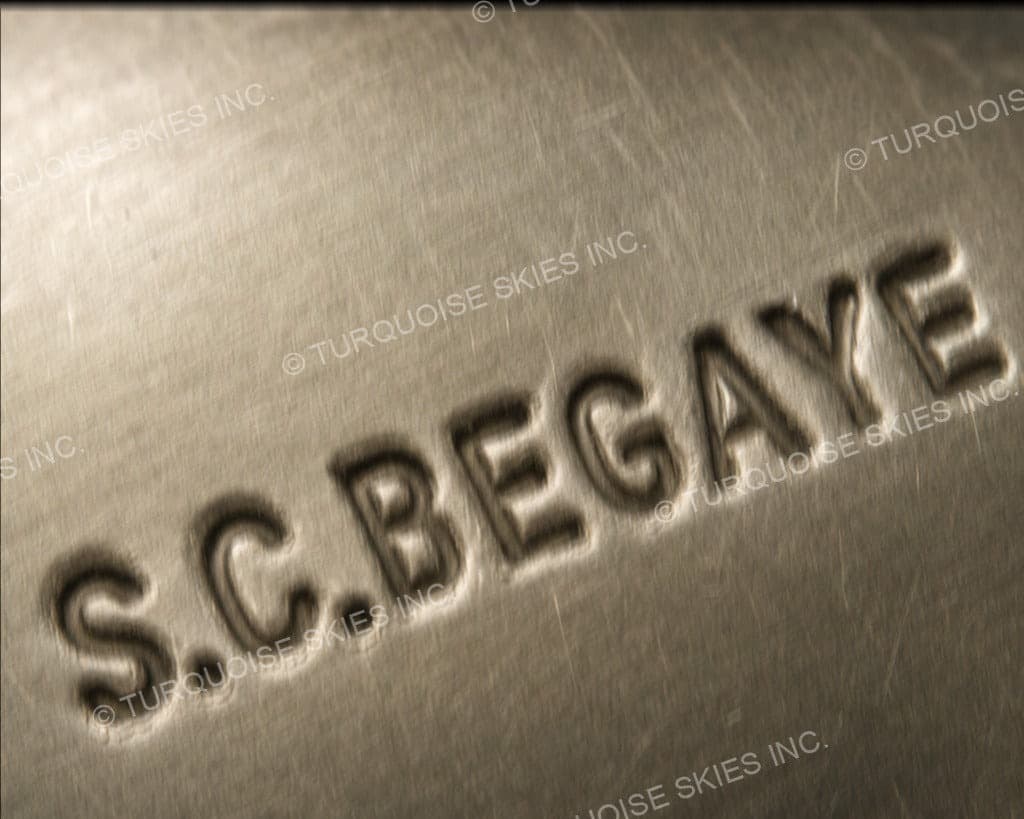 Hallmark of Sam C. Begaye, reading S.C.BEGAYE