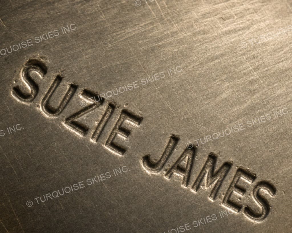 Hallmark of Susie James, reading SUZIE JAMES