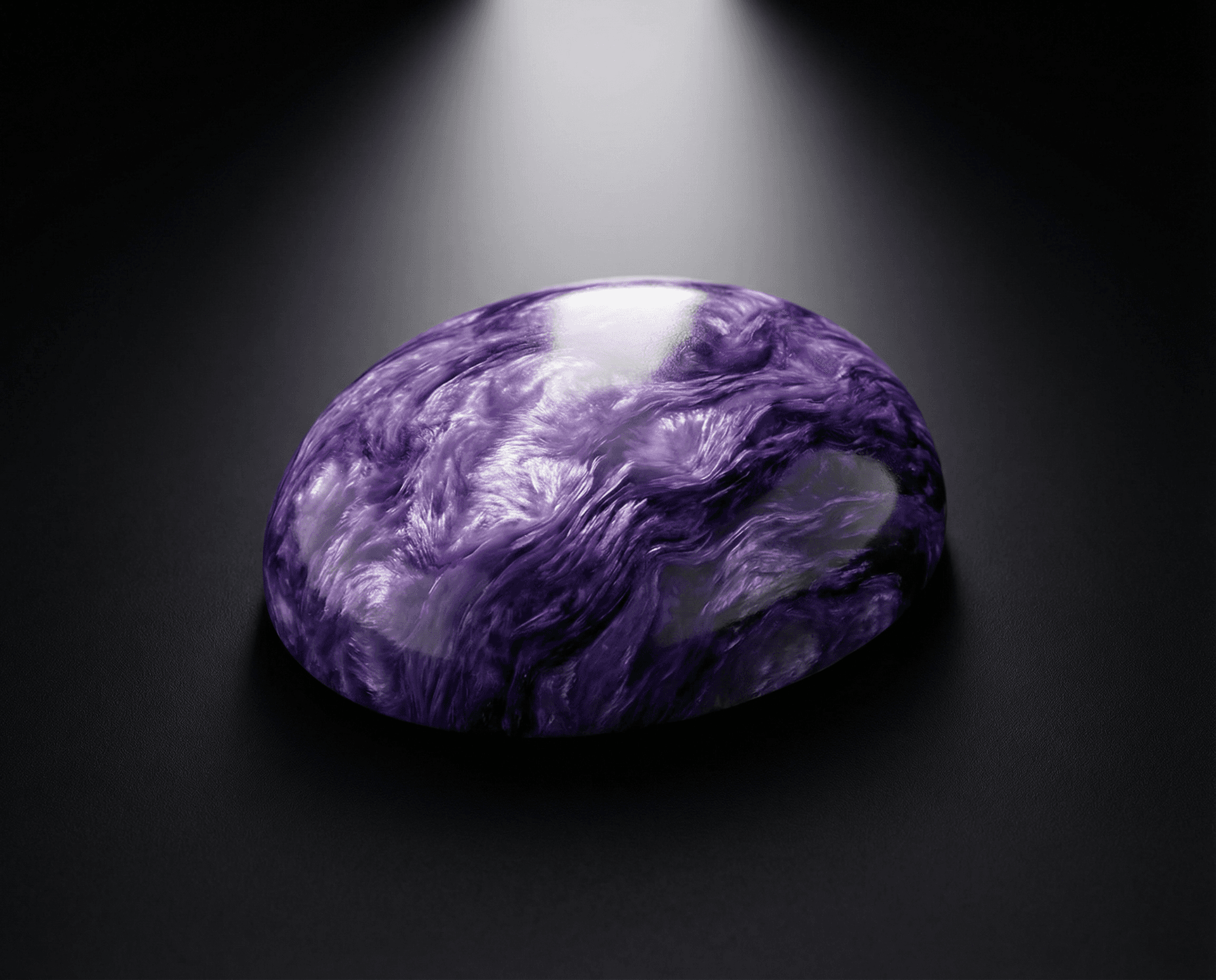 Polished Charoite cabochon