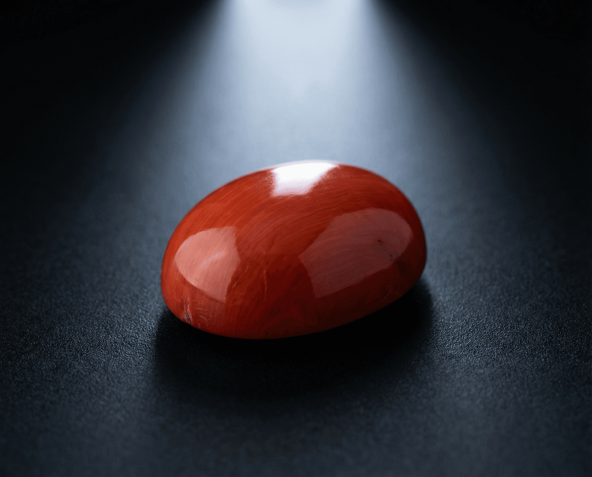 Polished Coral cabochon