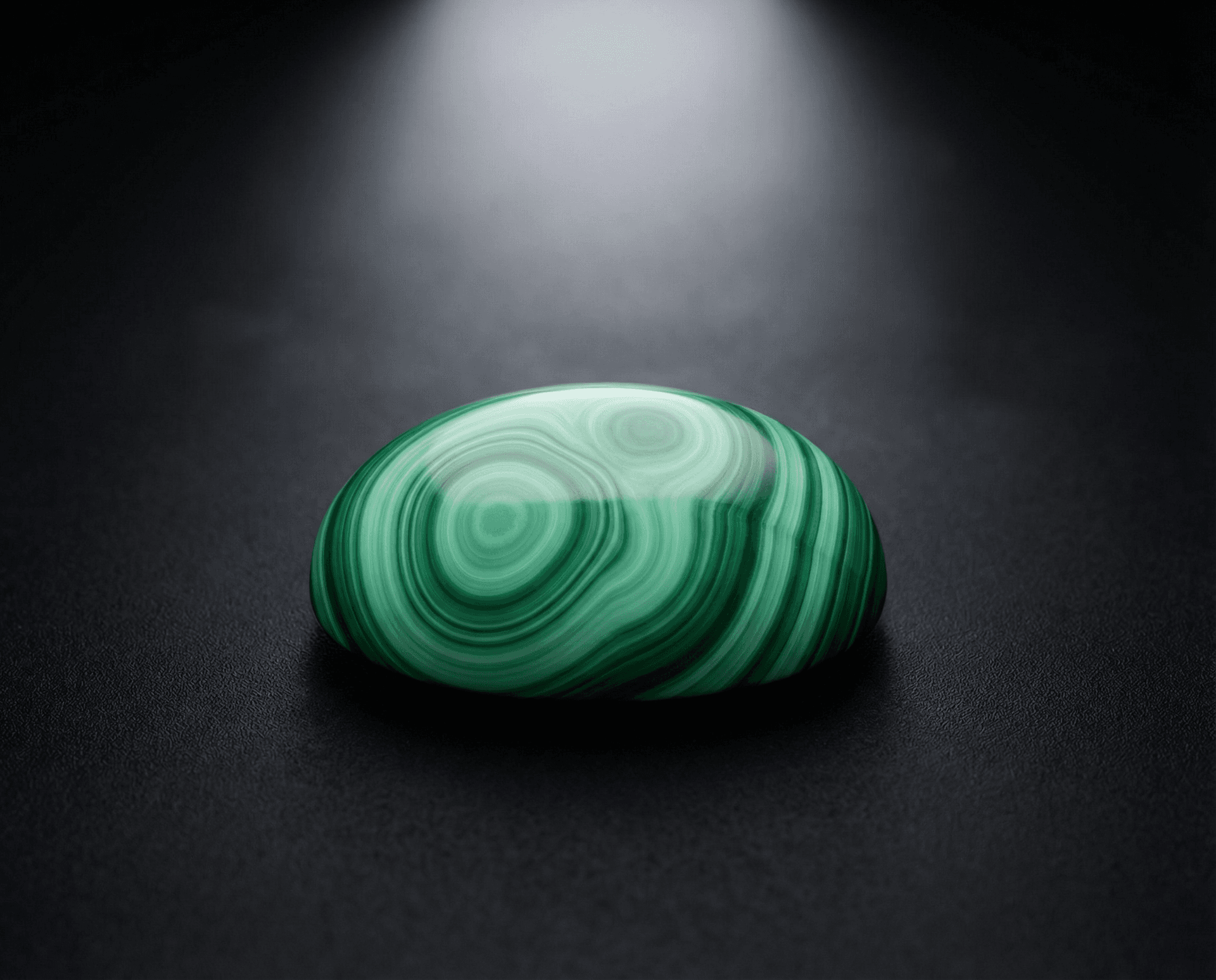 Polished Malachite cabochon