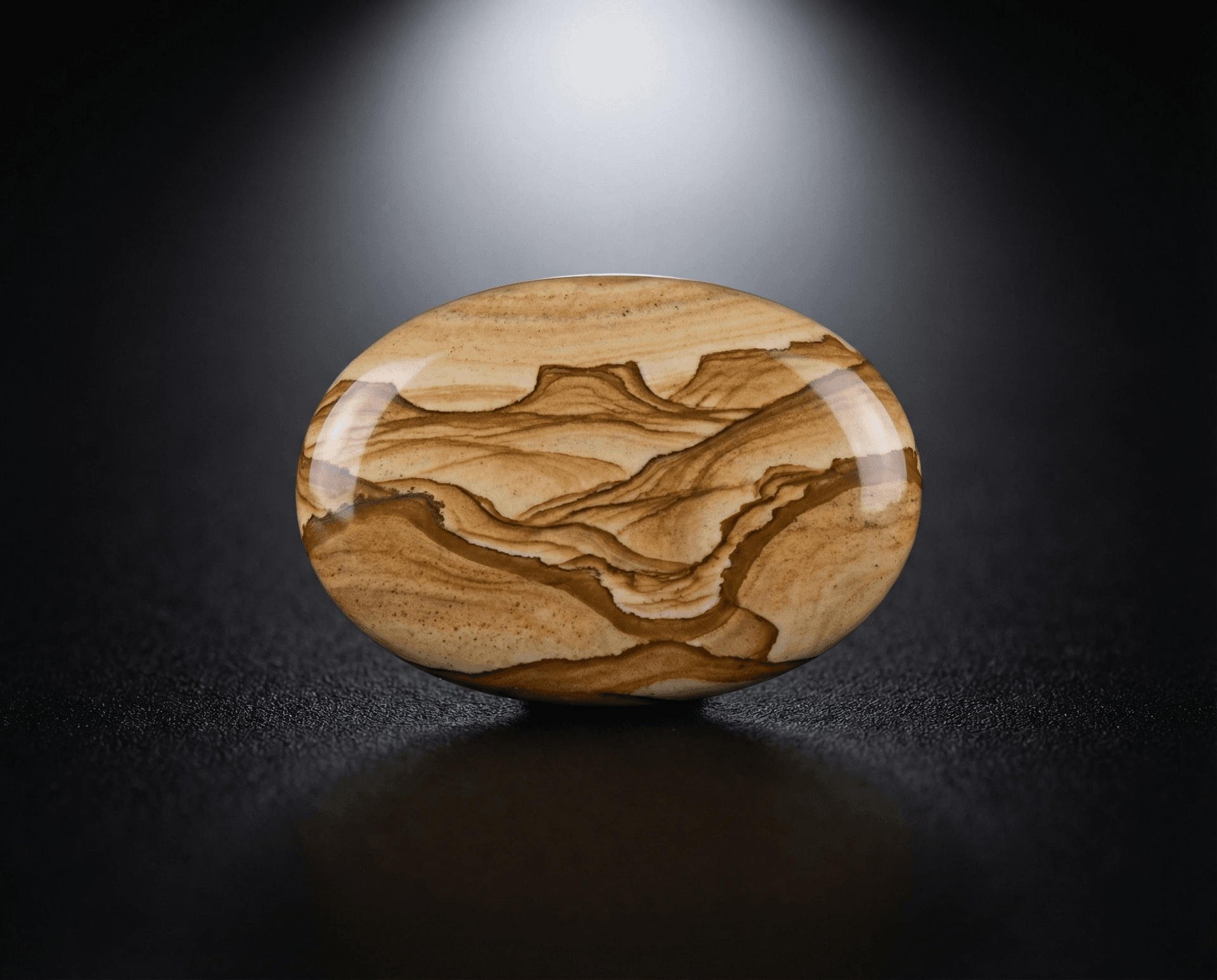 Polished Picture Jasper cabochon
