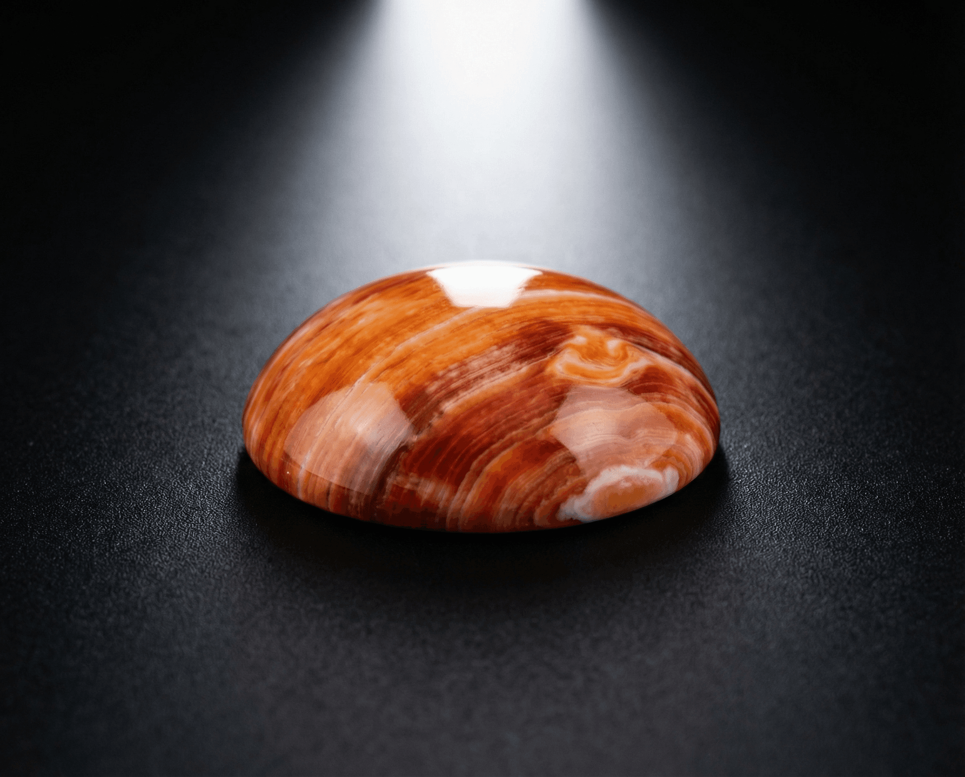 Polished Spiny Oyster cabochon