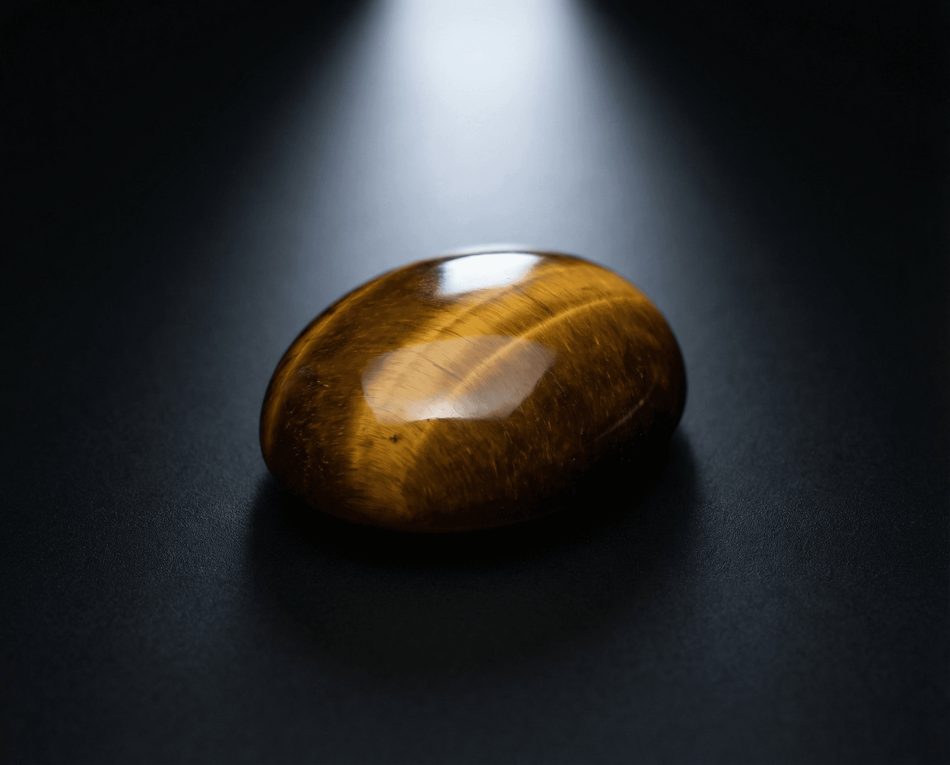 Polished Tiger Eye cabochon