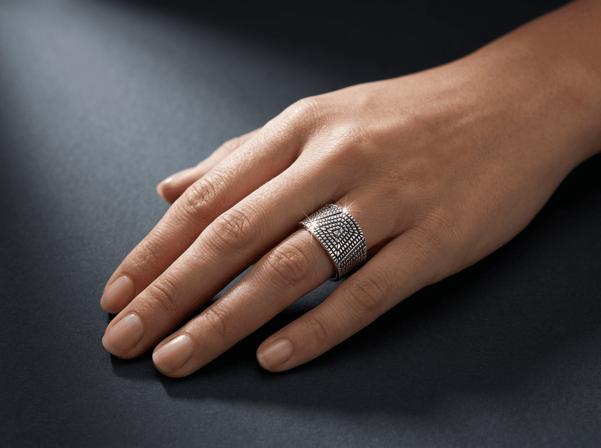 Sterling Silver Ring - Size 7.5 #011 - image 1 of 1