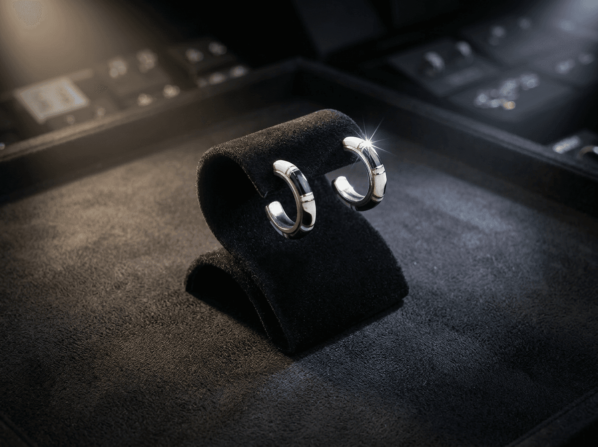 Sterling Silver White Buffalo Earrings - Post #020 - image 1 of 1