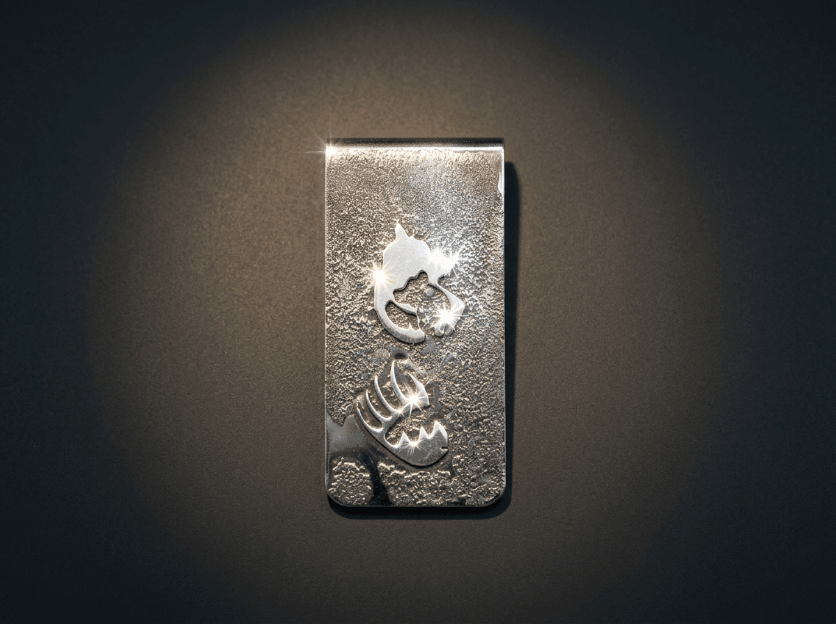 Stainless Steel & Sterling Silver Money Clip #002 - image 1 of 1