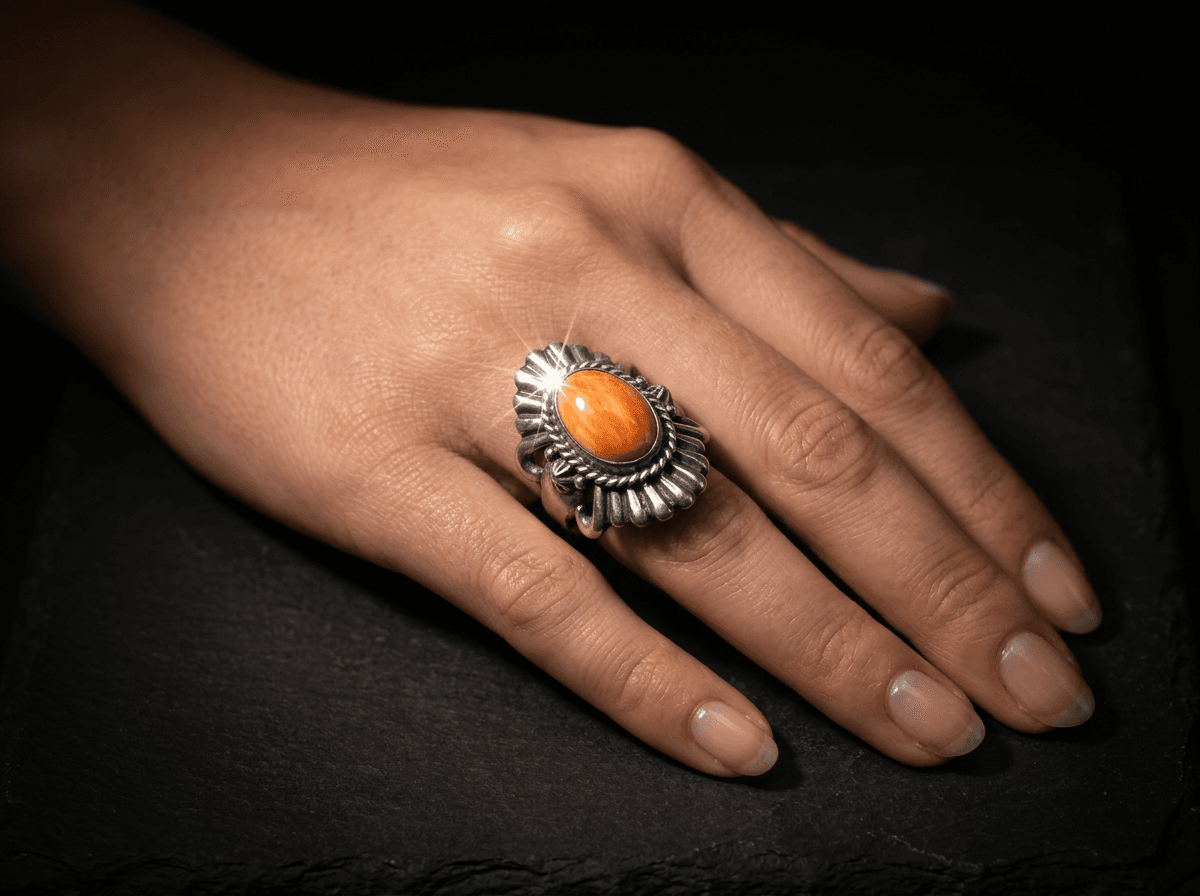 Raymond Coriz Santo Domingo Spiny Oyster Rings — Humiovi Sedona — View 2