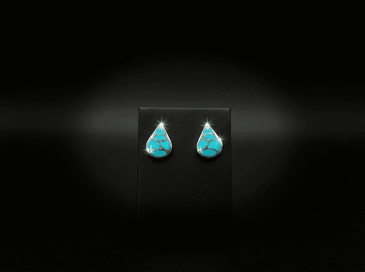 Zuni Kingman Turquoise Earrings β Humiovi Sedona