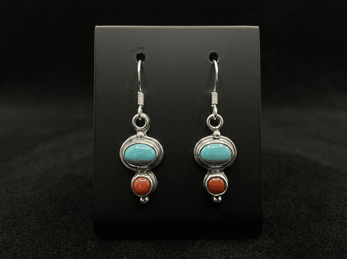 Kingman Turquoise Earrings — Humiovi Sedona