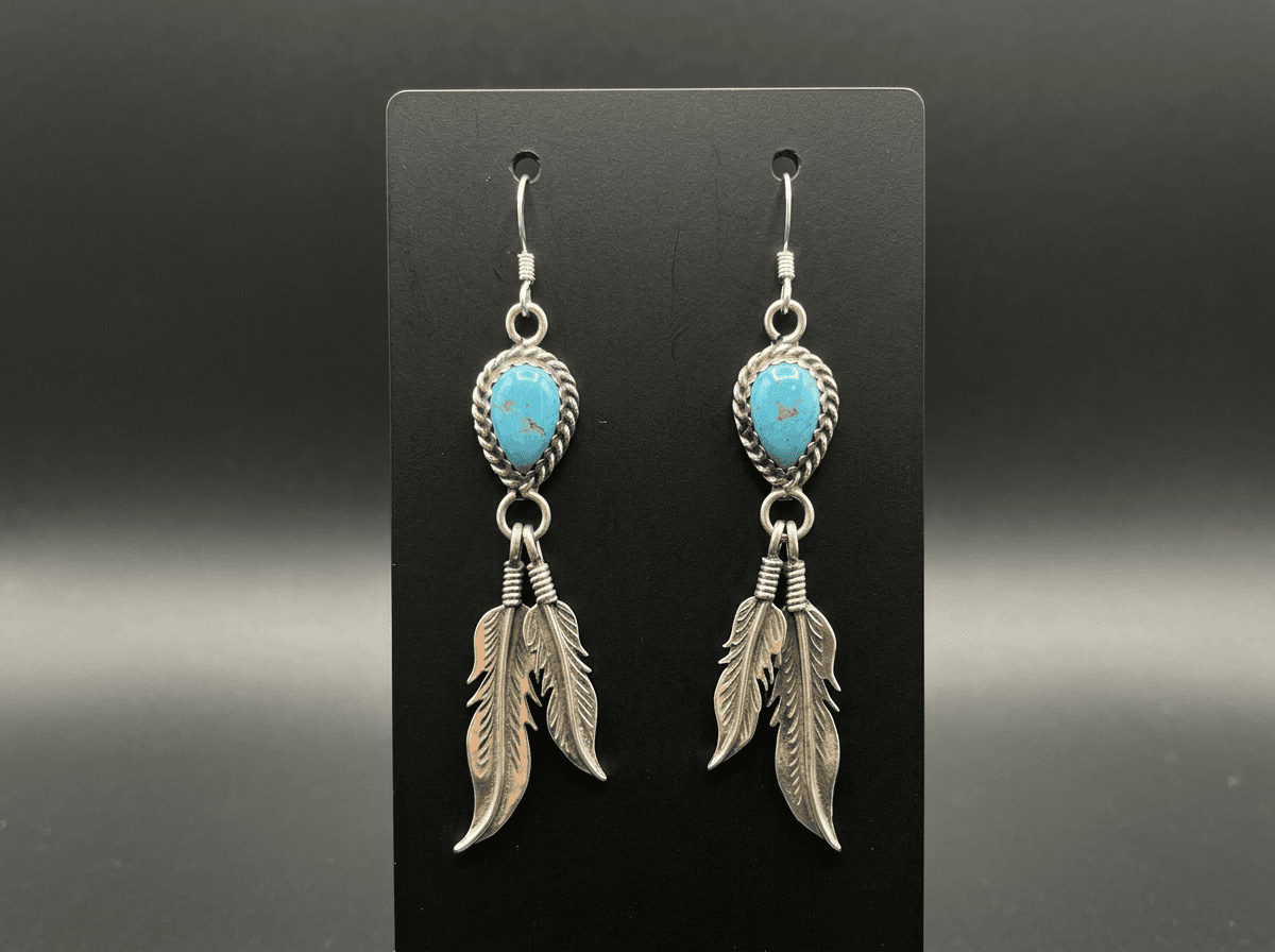 Kingman Turquoise Earrings — Humiovi Sedona
