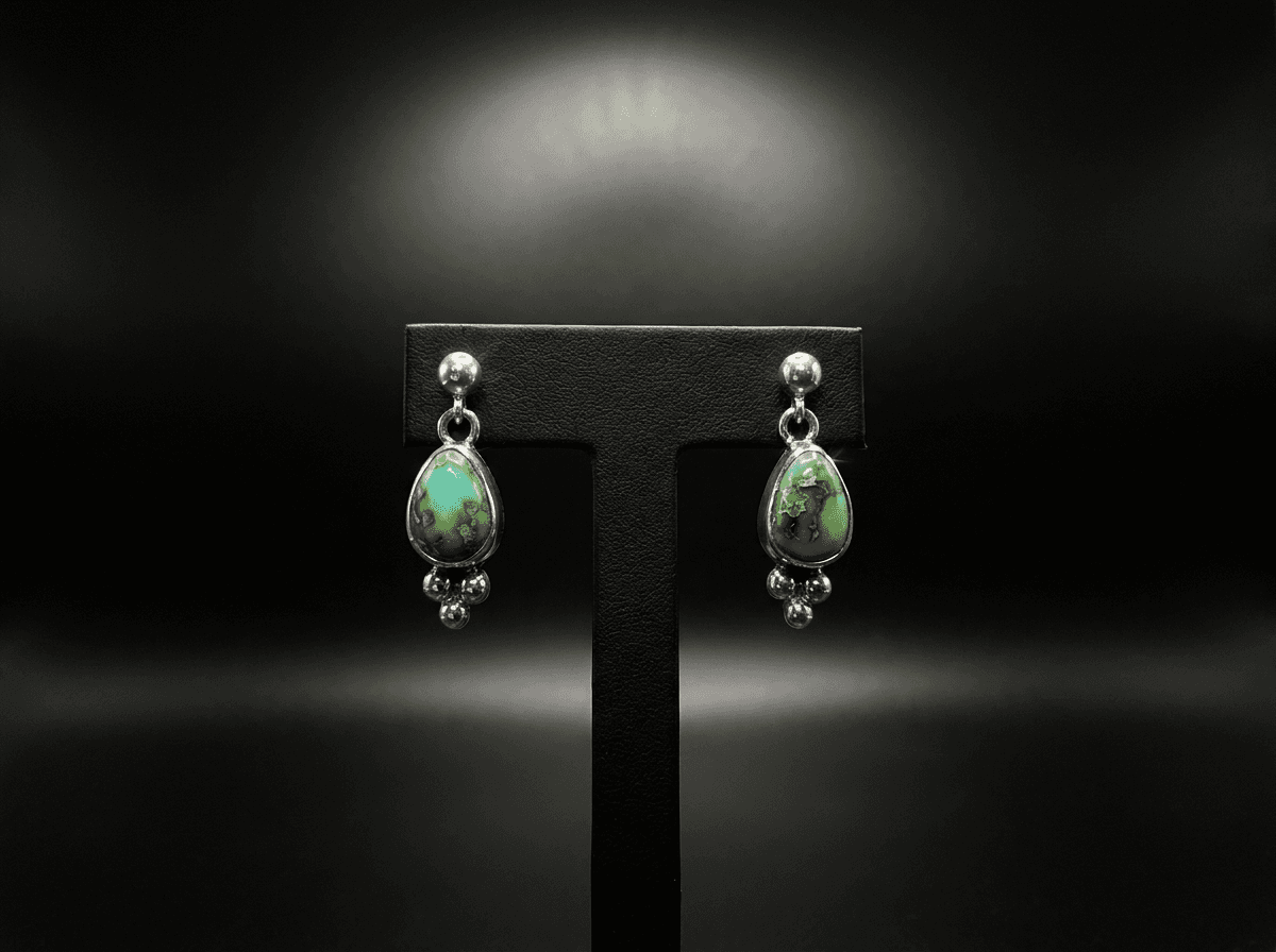 Navajo Sonora Gold Turquoise Earrings — Humiovi Sedona