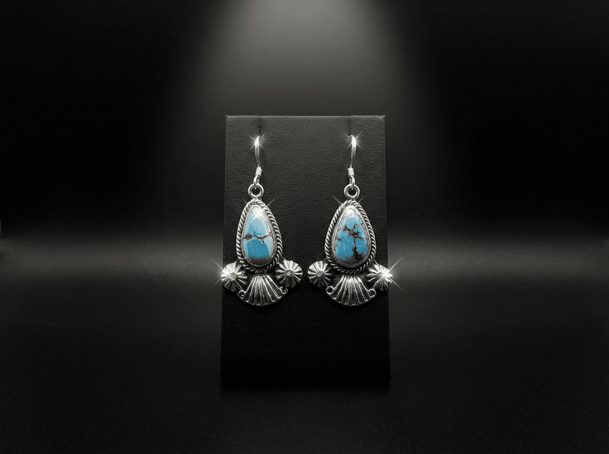 Navajo Golden Hills Turquoise Earrings — Humiovi Sedona