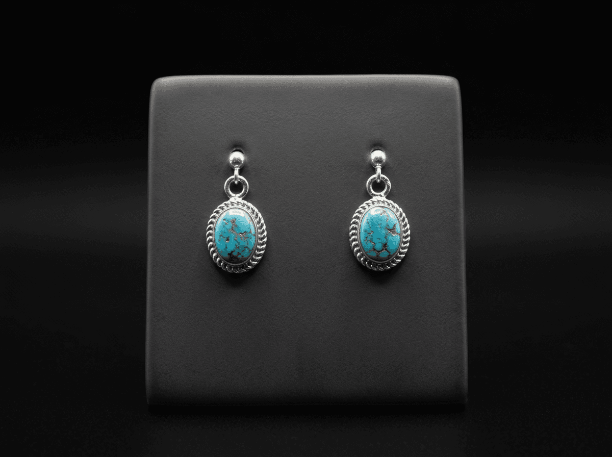 Kingman Turquoise Earrings — Humiovi Sedona