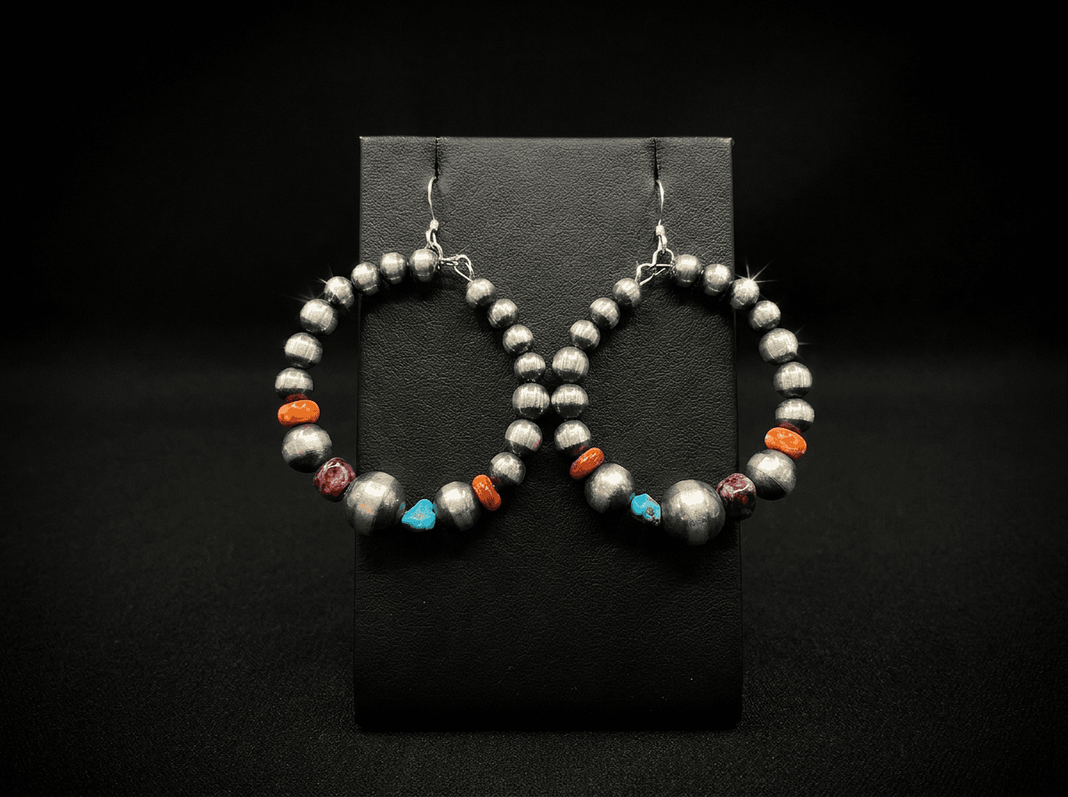 Navajo Kingman Turquoise Earrings — Humiovi Sedona