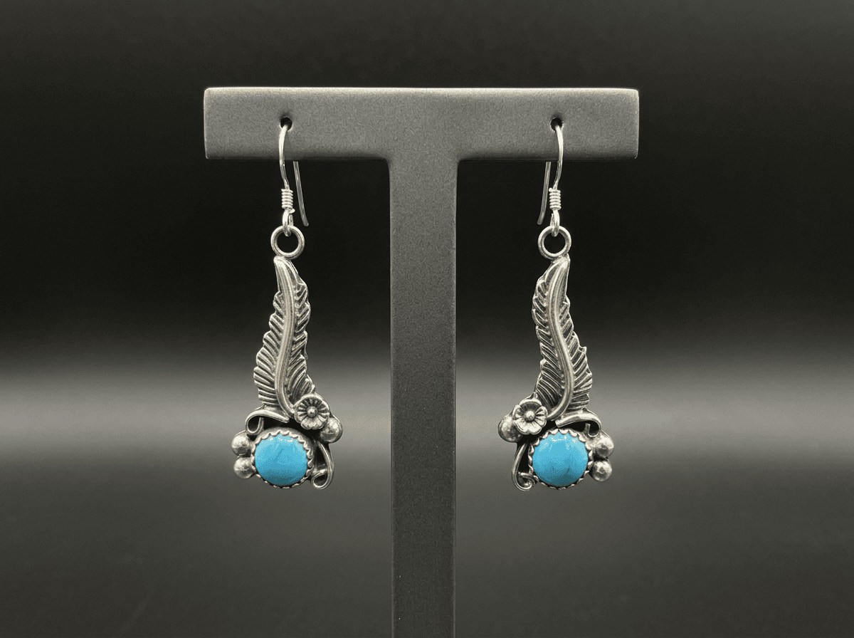 Kingman Turquoise Earrings β Humiovi Sedona