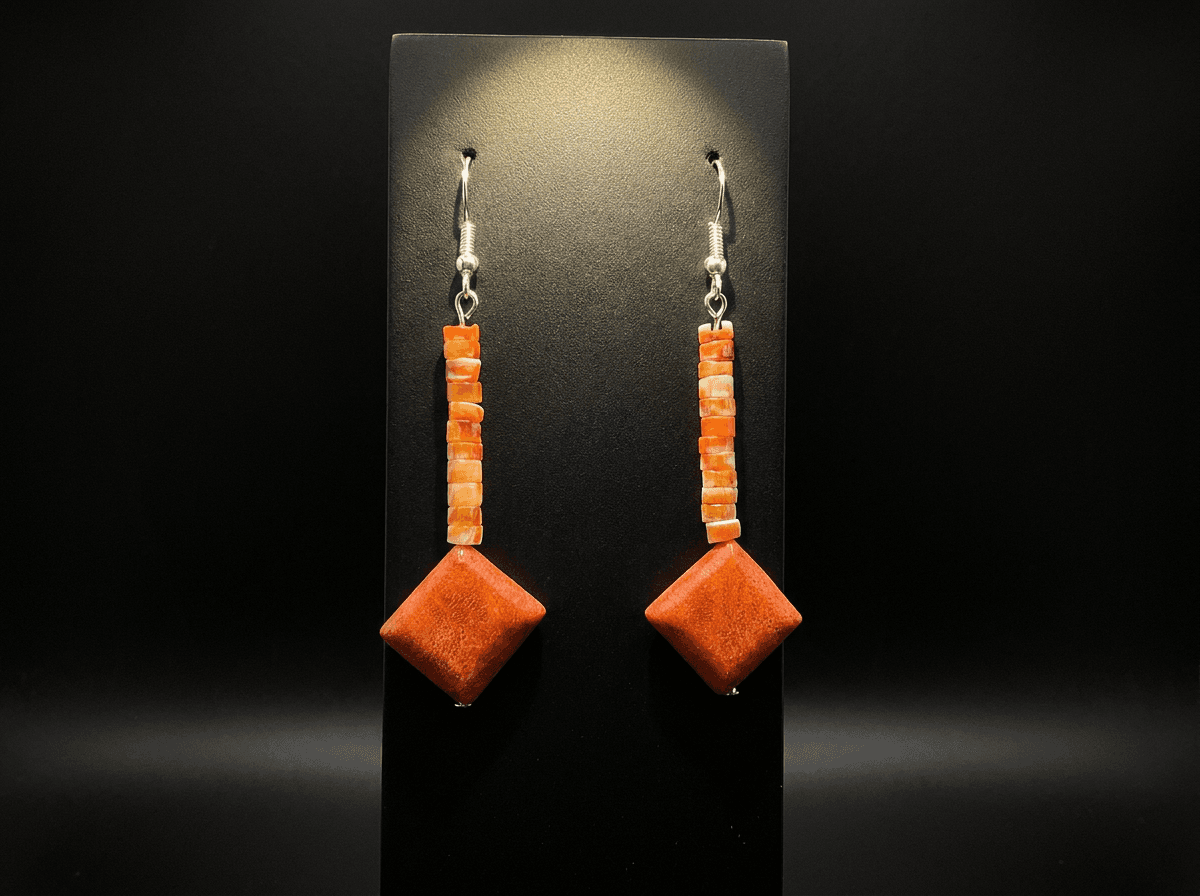 Santo Domingo Spiny Oyster Earrings β Humiovi Sedona