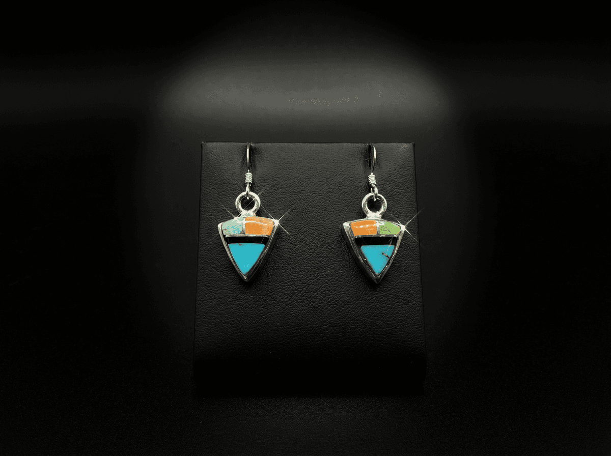 Navajo Kingman Turquoise Earrings — Humiovi Sedona