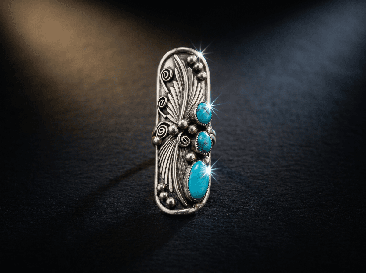 Navajo Kingman Turquoise Rings — Humiovi Sedona — View 2