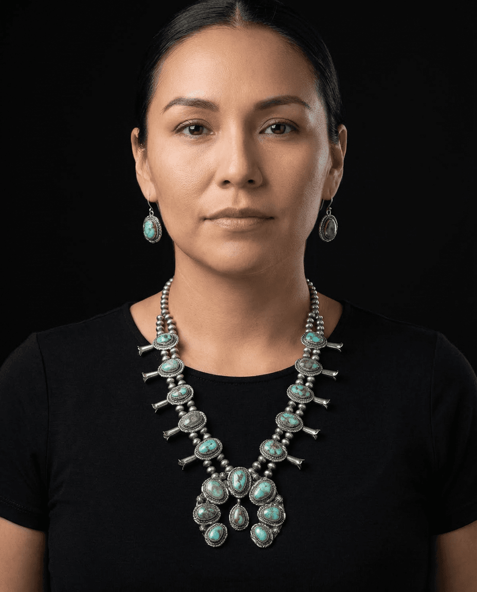 Thomas Francisco Navajo Sonora Gold Turquoise Sets — Humiovi Sedona — View 2