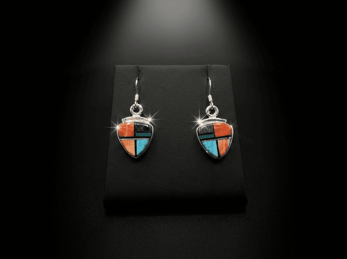 Navajo Kingman Turquoise Earrings — Humiovi Sedona