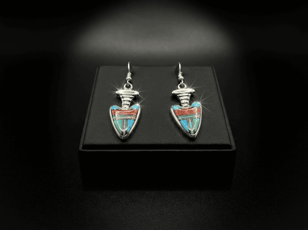 Navajo Kingman Turquoise Earrings — Humiovi Sedona