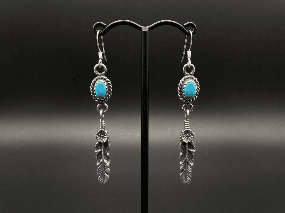 Kingman Turquoise Earrings — Humiovi Sedona