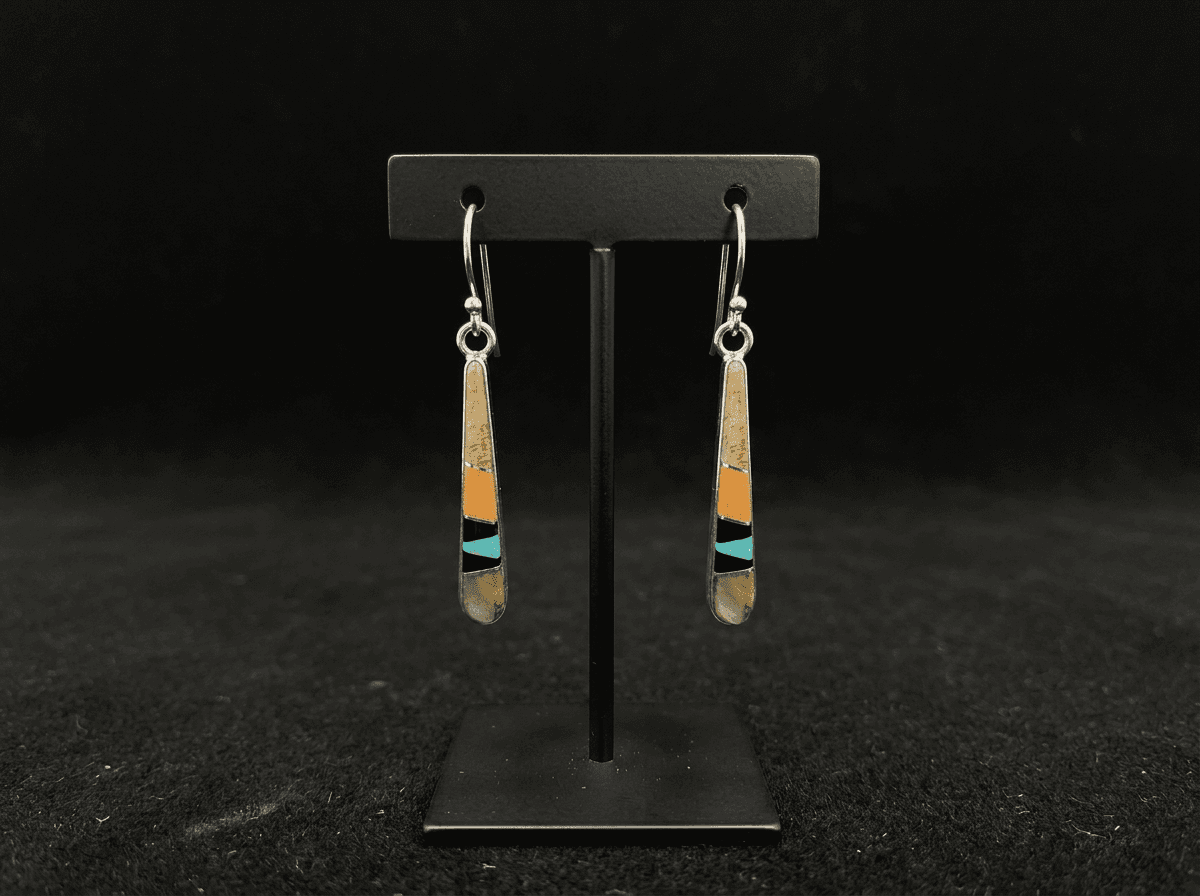 Navajo Spiny Oyster Earrings — Humiovi Sedona