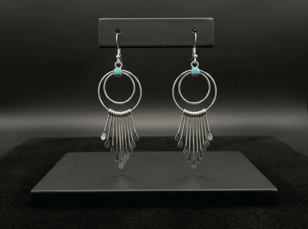 Kingman Turquoise Earrings — Humiovi Sedona