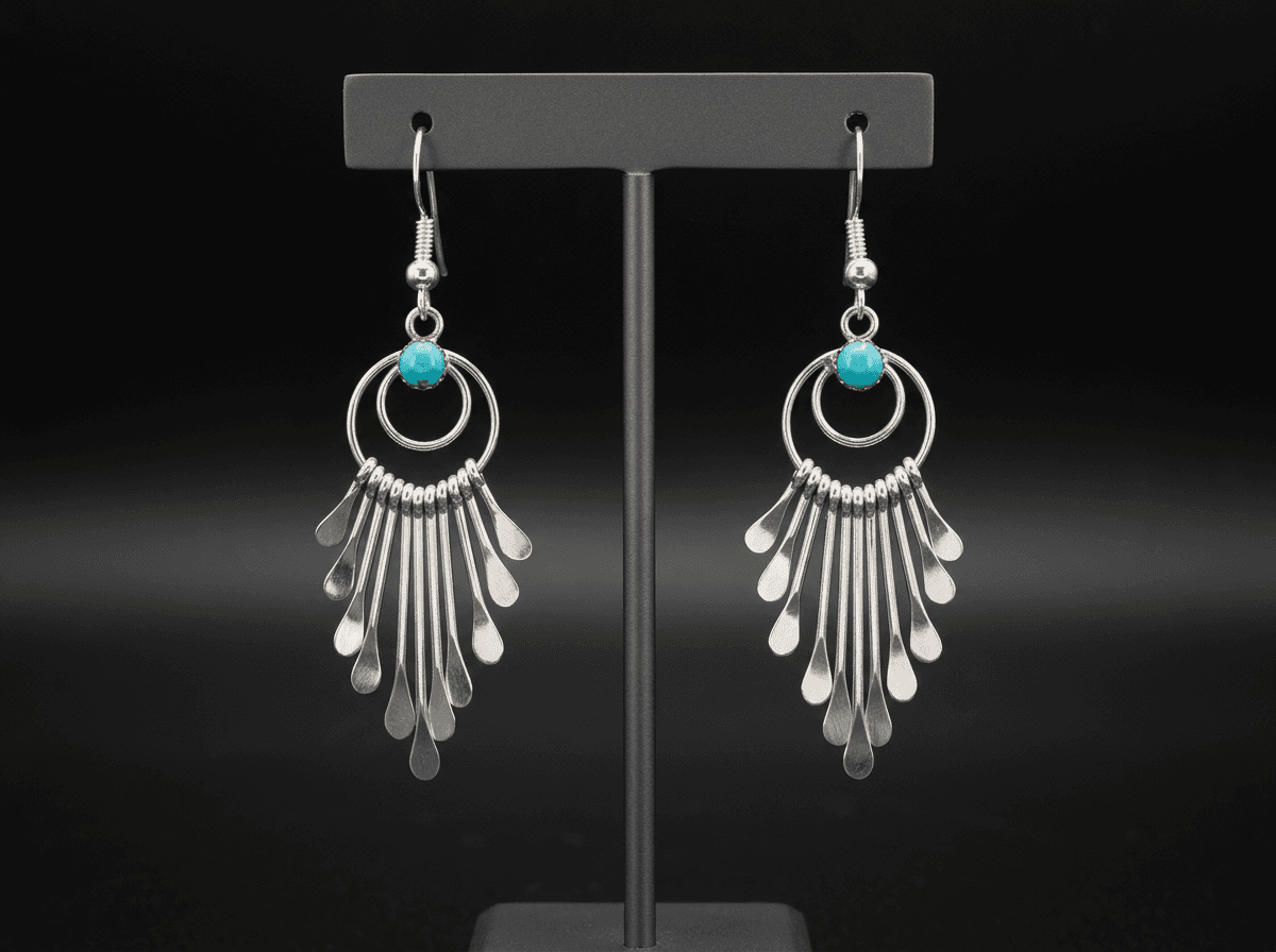 Kingman Turquoise Earrings — Humiovi Sedona