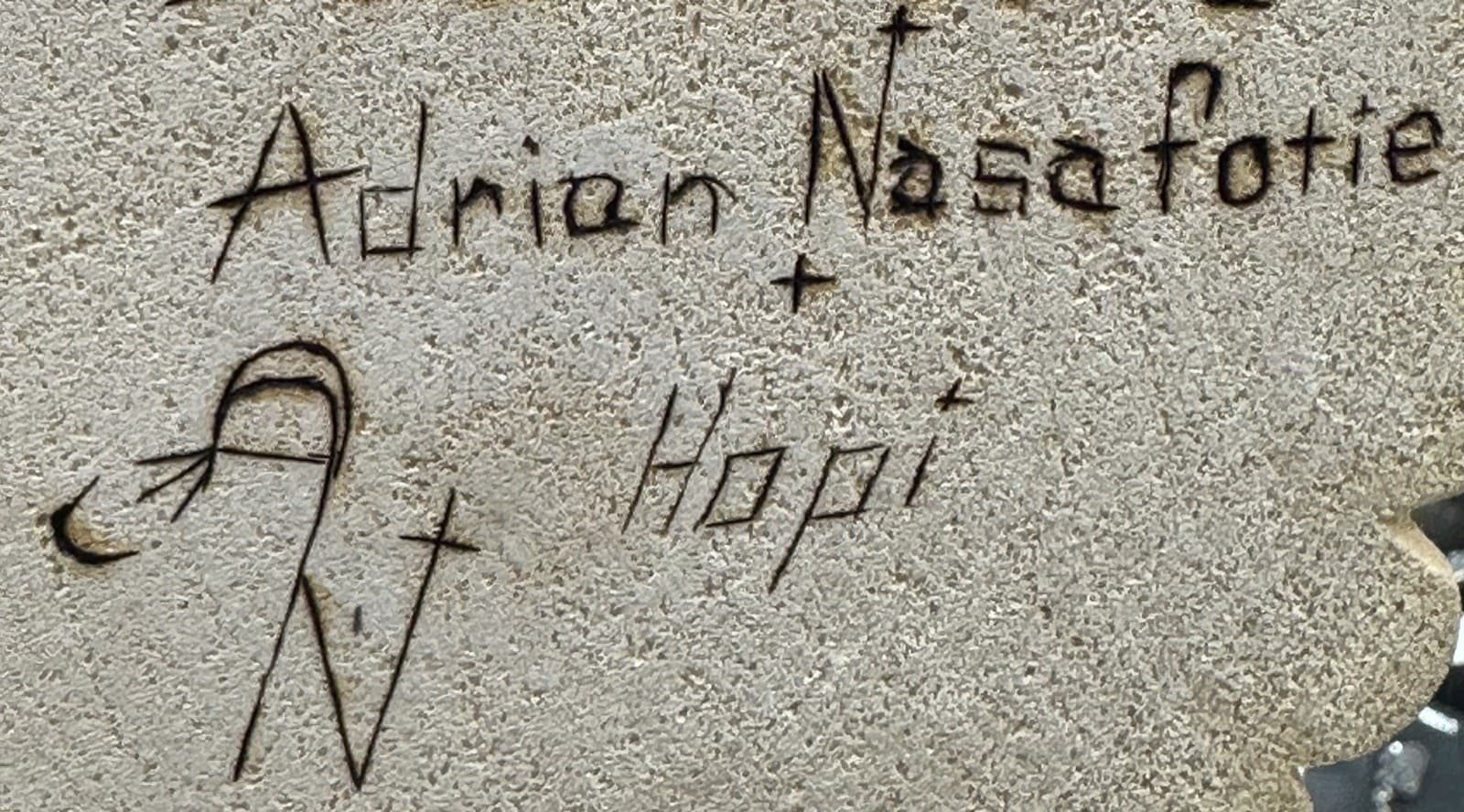 Adrian Nasafotie’s “Adrian Nasafotie Hopi” mark as recorded in the hallmarks index
