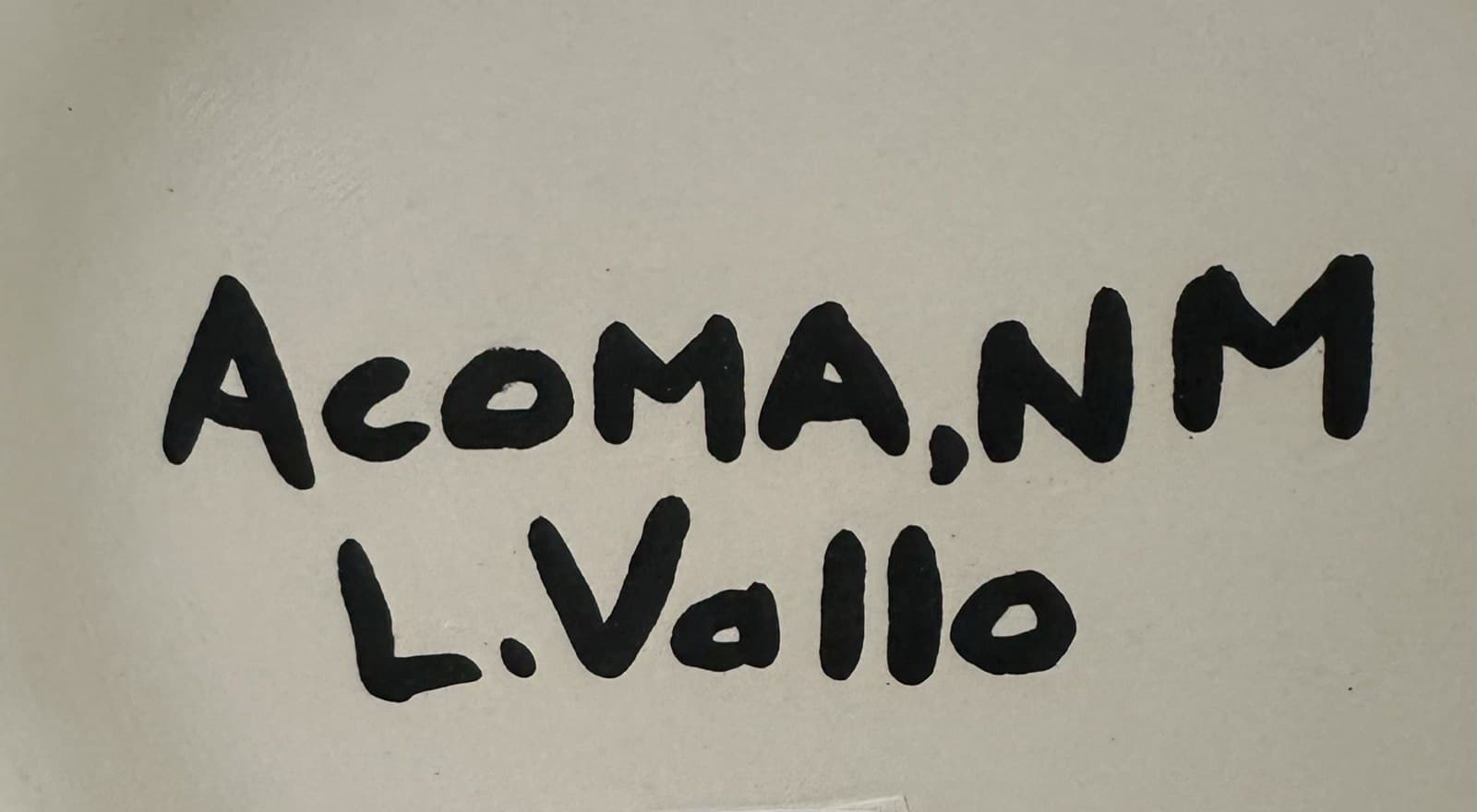 The “L. Vallo Acoma” mark of Leland Vallo