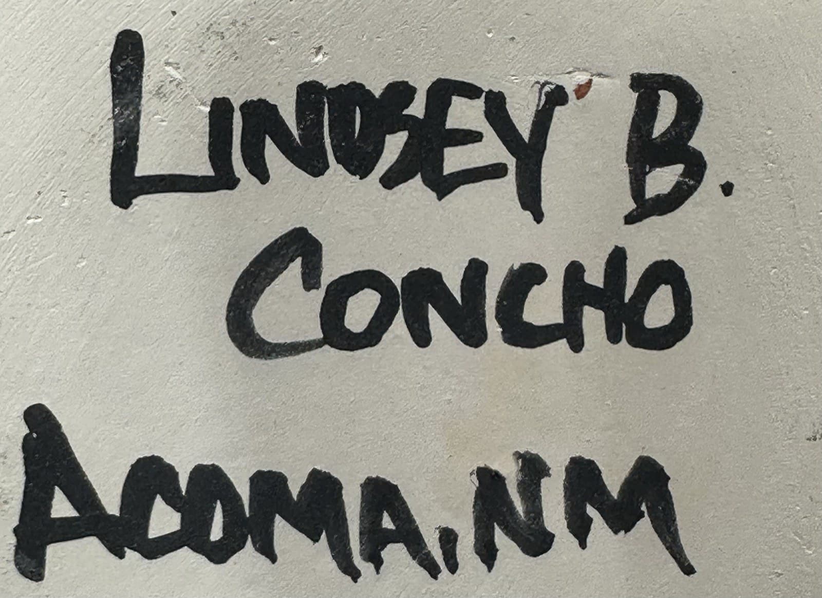 Hallmark reading Lindsey B. Concho, Acoma NM