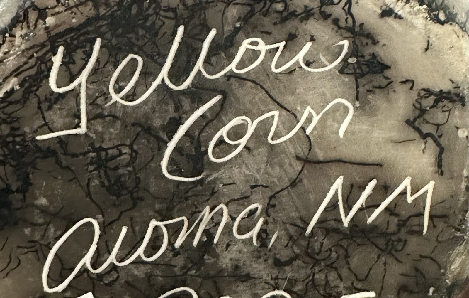 Hallmark reading Yellow Corn, Acoma NM