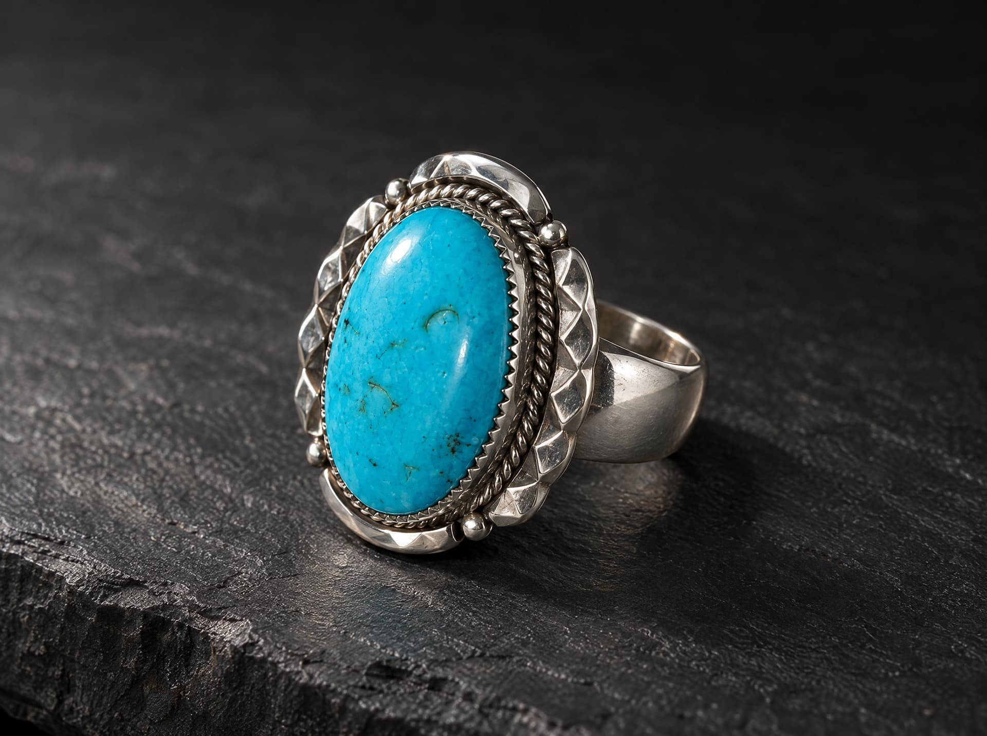 Zuni Kingman Turquoise Rings — Humiovi Sedona — View 2