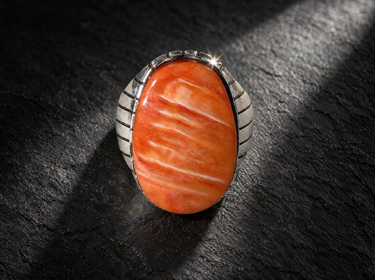 Ray Jack Navajo Spiny Oyster Rings — Humiovi Sedona